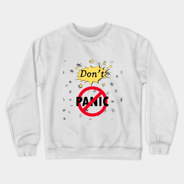 Don"t panic Crewneck Sweatshirt by White shark